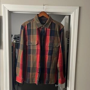 Pendleton Plaid Button Down Shirt - Red, Blue, Brown